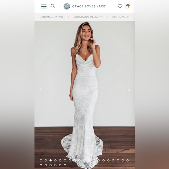 NWOT |Grace Loves Lace |Honey Rose |Lace Wedding Dress - Picture 2 of 15